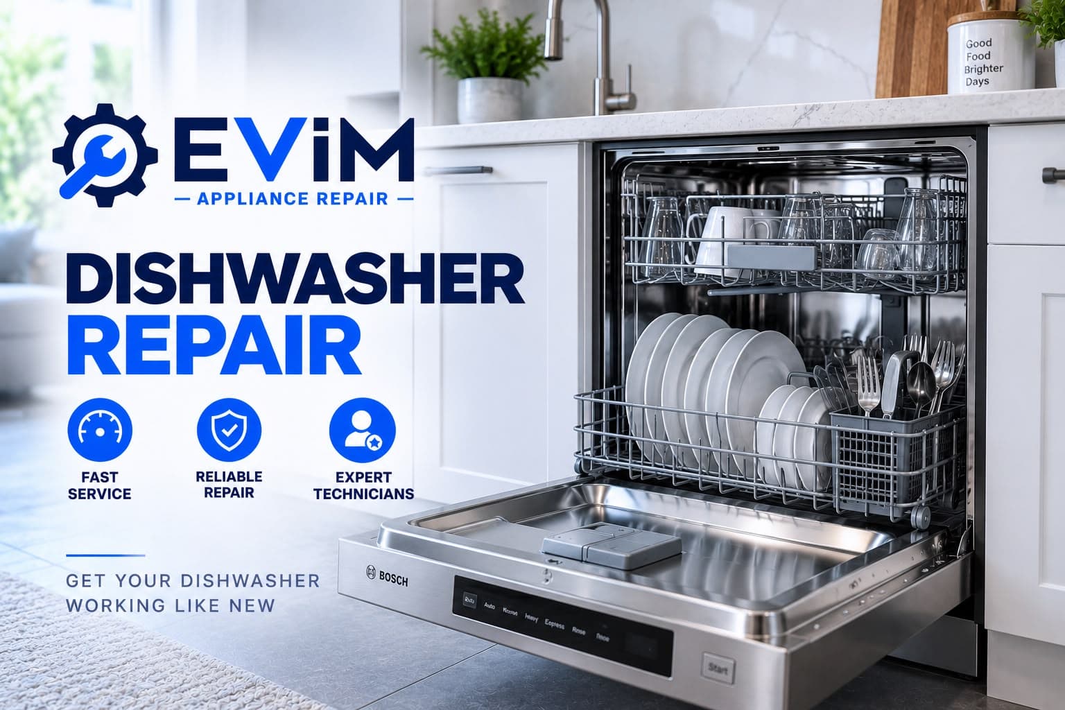 Dishwasher Repair — EVIM Appliance Repair