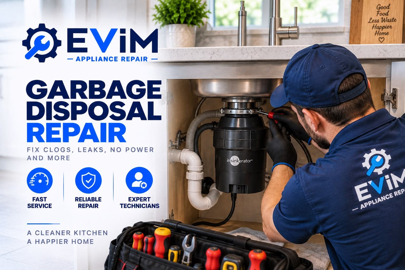 Garbage Disposal Repair — EVIM Appliance Repair