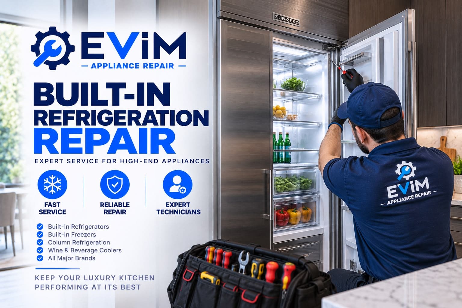 Built-In Refrigerator Repair — EVIM Appliance Repair