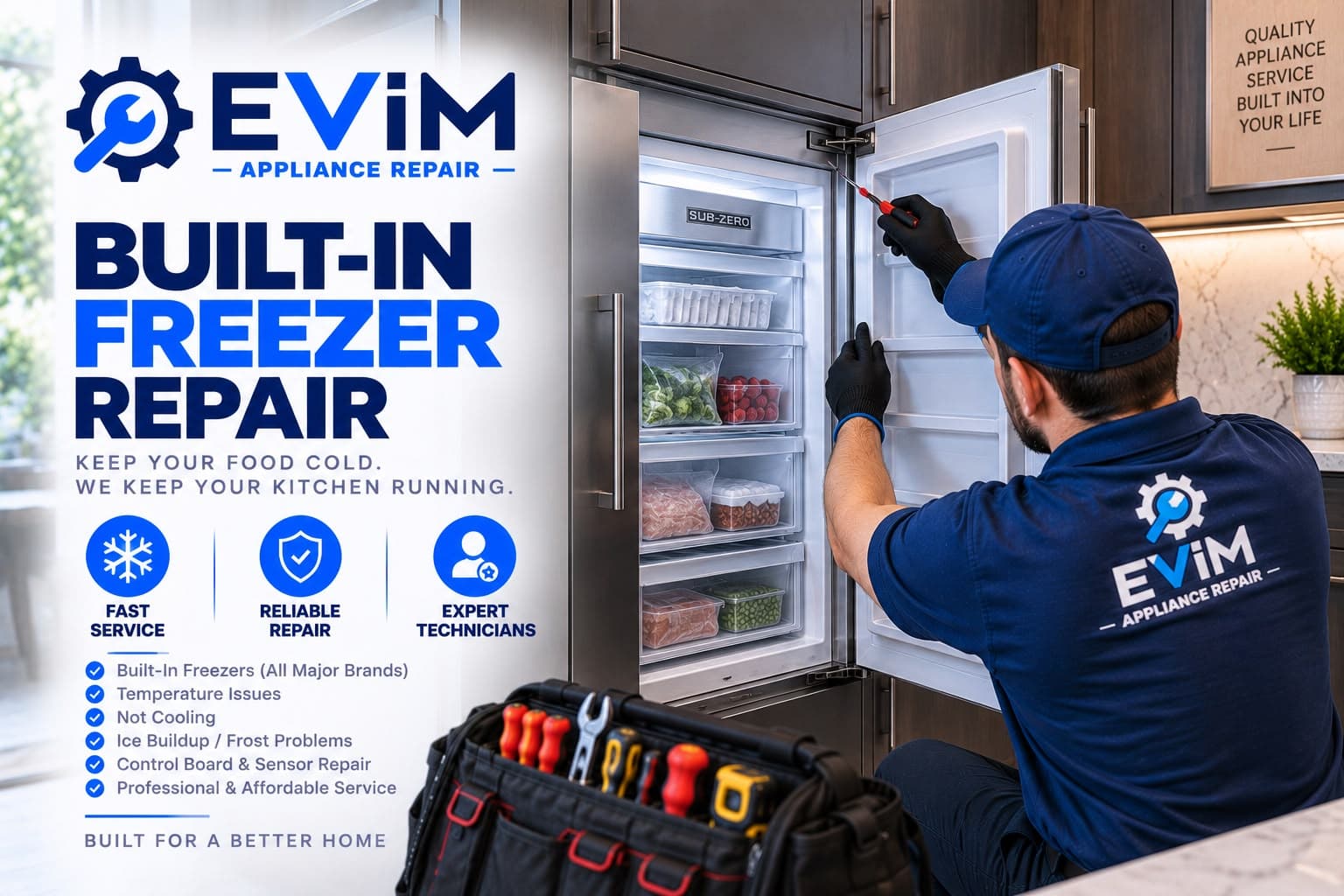Built-In Freezer Repair — EVIM Appliance Repair